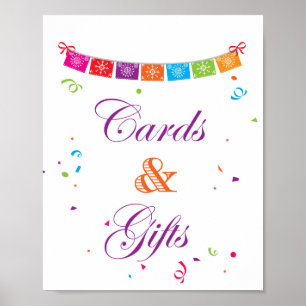 Poster Panneau de jeu de Baby Shower Fiesta 8x10