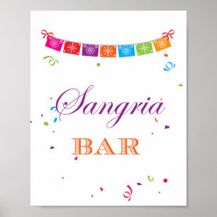 Poster Panneau de jeu de Baby Shower Fiesta 8x10