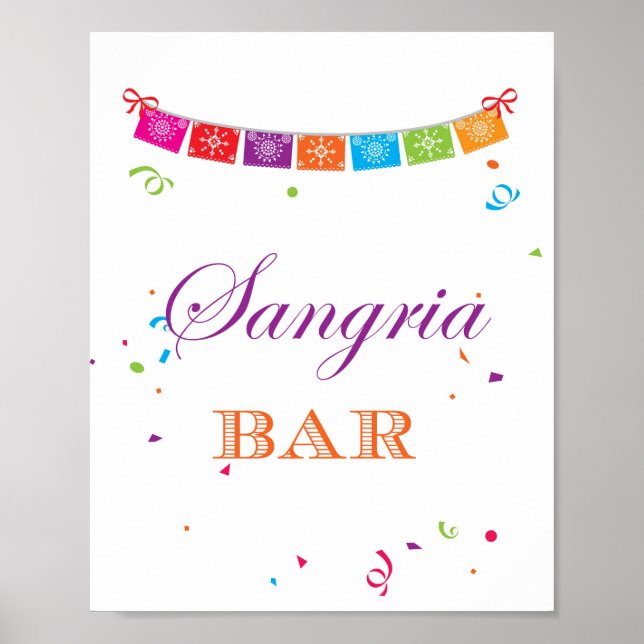 Poster Panneau de jeu de Baby Shower Fiesta 8x10 (Devant)