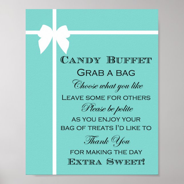 Poster Panneau de jeu de Baby Shower Turquoise et Aqua (Devant)