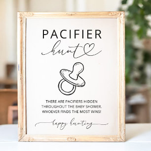 Poster Panneau de jeu de chasse à la tétine pour Baby Sho