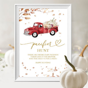 Poster Panneau de jeu de chasse à la tétine pour Baby Sho