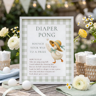 Poster Panneau de jeu de Pong de couche Silly Goose pour 