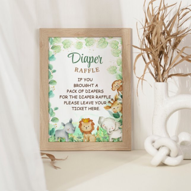 Poster Panneau de jeu de tirage au sort de couche jungle  (Créateur téléchargé)
