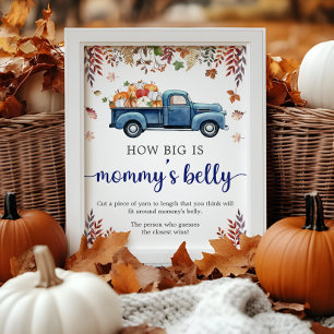 Poster Panneau de jeu de ventre pour Baby Shower Little P