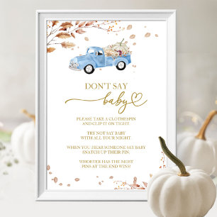 Poster Panneau de jeu Ne dites pas bébé pour la baby show