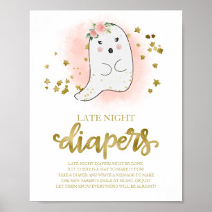 Poster Panneau de jeu pour Baby Shower : Couches pour tar