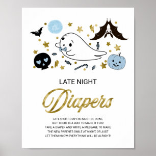 Poster Panneau de jeu pour Baby Shower : Couches pour tar