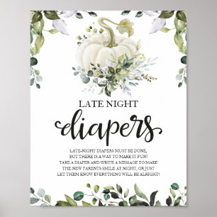 Poster Panneau de jeu pour Baby Shower : Les couches de n