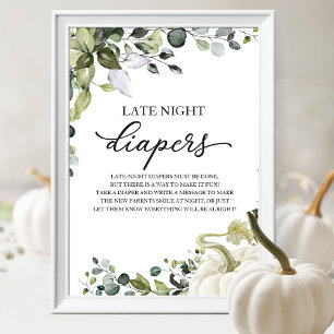 Poster Panneau de jeu pour Baby Shower : Les couches de n