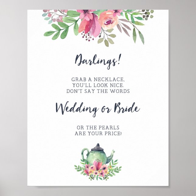 Poster Panneau de jeu pour Baby Shower N'ecrivez pas 'Mar (Devant)