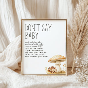 Poster Panneau de jeu pour Baby Shower sur les animaux de