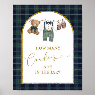 Poster Panneau de jeu pour Baby Shower « Un petit gentlem