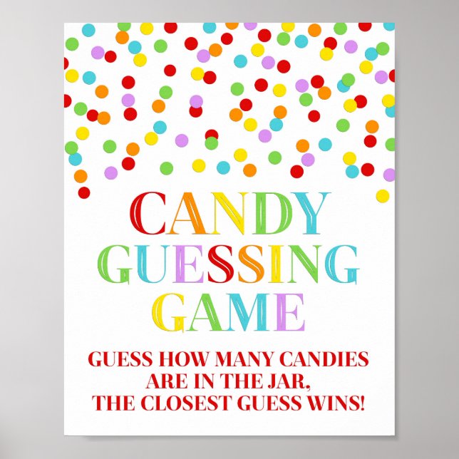 Poster Panneau de jeu Rainbow Confetti Candy Guider (Devant)