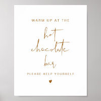 Panneau de la barre de chocolat chaud INDIE Boho T