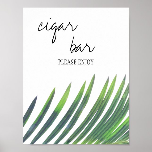 Poster Panneau de la barre de cigares - Mariage verdoyant (Devant)