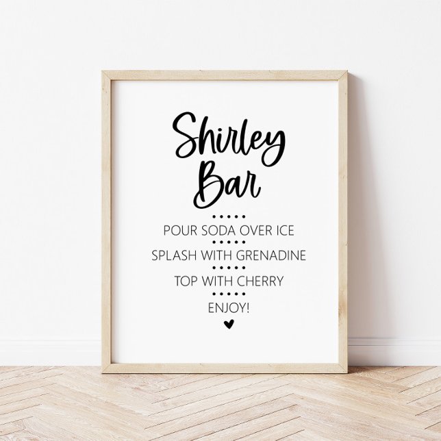 Poster Panneau de la barre de cocktails Shirley Temple (Créateur téléchargé)