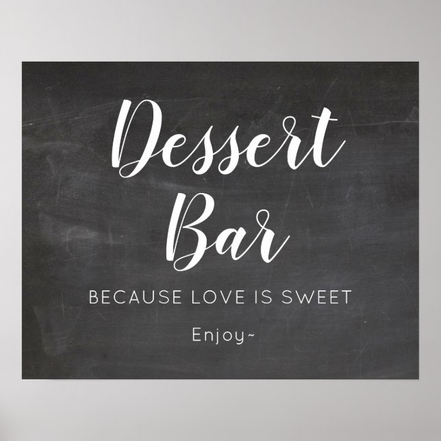Poster Panneau de la barre de dessert du Mariage de table (Devant)