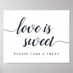 Poster Panneau de la barre de desserts de la marine et de