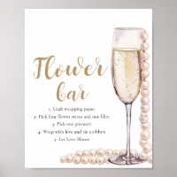 Panneau de la barre de fleurs Gold Pearl & Prosecc