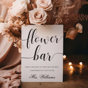 Poster Panneau de la barre de fleurs minimale moderne de 