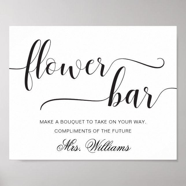 Poster Panneau de la barre de fleurs minimale moderne de  (Devant)