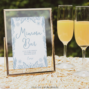 Poster Panneau de la barre de Mimosa du Baby shower de fl
