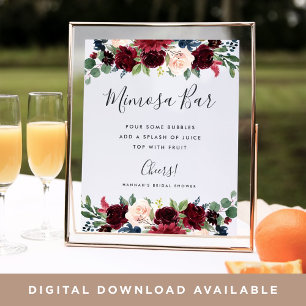 Poster Panneau de la barre de Mimosa en fleur rayonnante