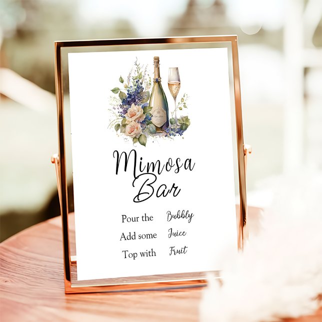 Poster Panneau de la barre de Mimosa Fête des mariées de  (Créateur téléchargé)