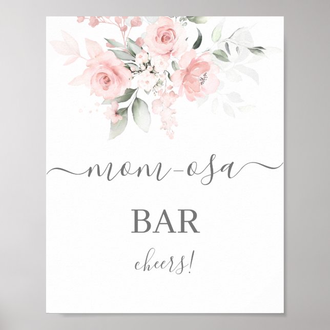 Poster Panneau de la barre de mimosa rose pâle (Devant)