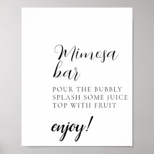 Poster Panneau de la barre de miniature Mimosa Script