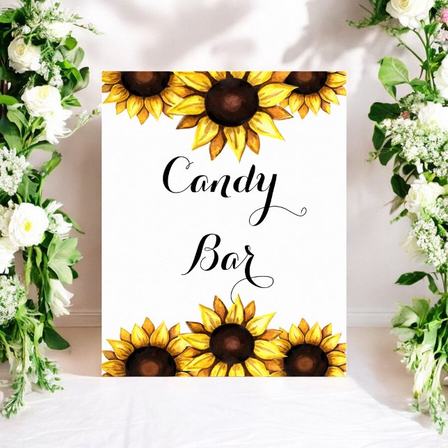 Poster Panneau de la barre de tournesol Mariage Blanc Jau (Créateur téléchargé)