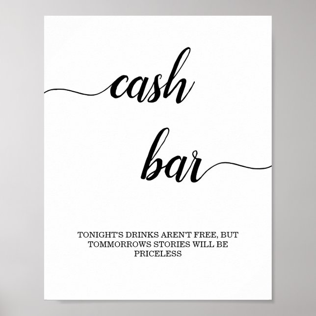 Poster Panneau de la barre de trésorerie de la calligraph (Devant)