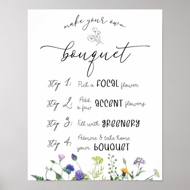 Poster Panneau de la barre des fleurs fleurs sauvages et  (Devant)