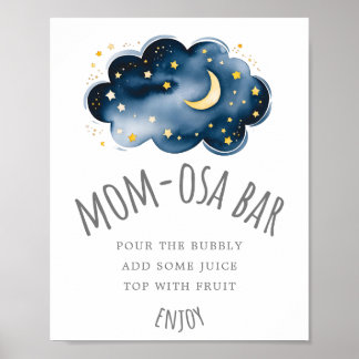 Poster Panneau de la barre Maman-osa Baby shower Lune et 