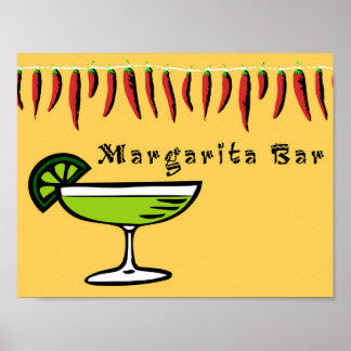 Poster Panneau de la barre Margarita
