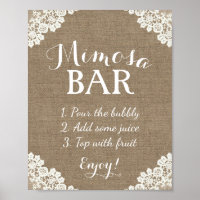Panneau de la barre Mimosa | Burlap Vintage & dent
