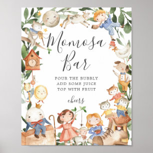 Poster Panneau de la barre Mimosa du Baby shower Nursery 