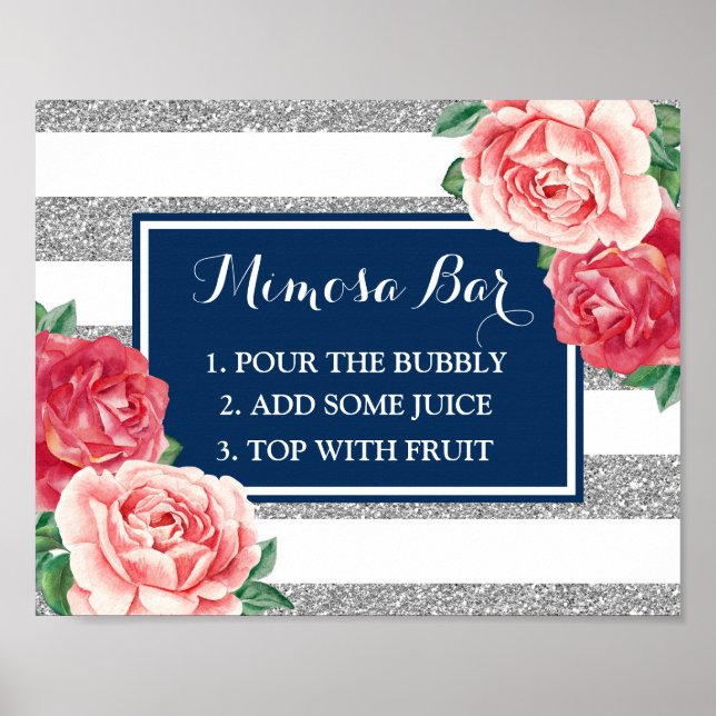 Poster Panneau de la barre Mimosa Marine Argent Grilles R (Devant)