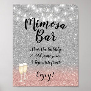 Poster Panneau de la barre Mimosa   Parties scintillant d