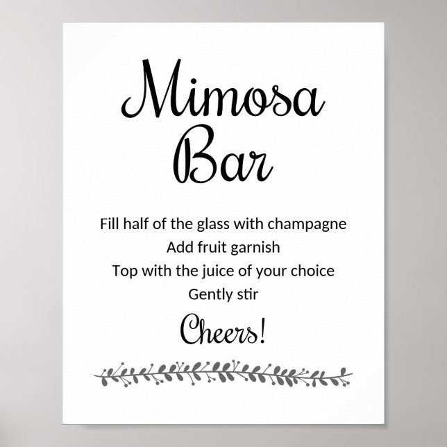 Poster Panneau de la barre Mimosa - Rochester (Devant)