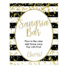 Panneau de la barre Sangria en noir et blanc