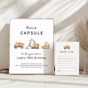 Poster Panneau de la capsule de l'heure d'anniversaire de