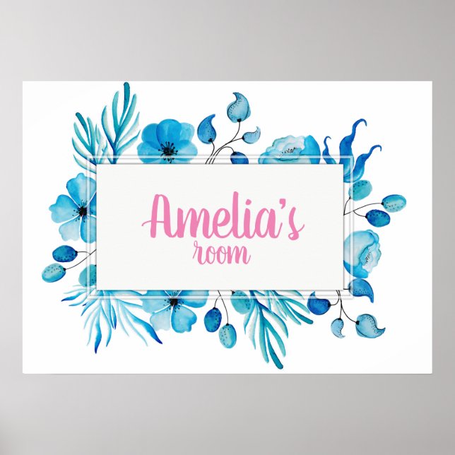 Poster Panneau de la chambre Floral Girls (Devant)