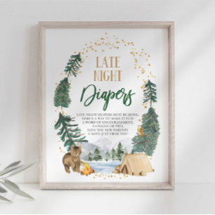 Poster Panneau de la douche bébé pour mesurer le ventre r