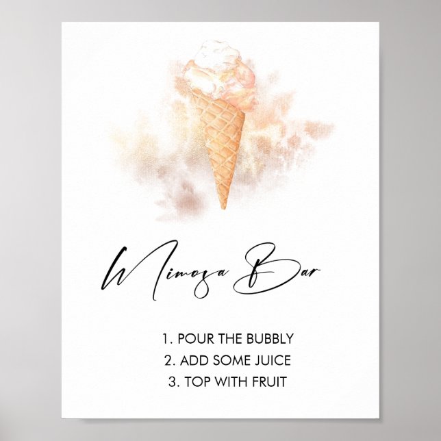 Poster Panneau de la Fête des mariées de crème glacée d'a (Devant)