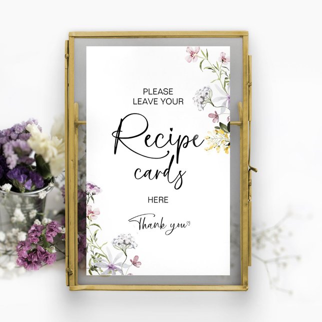 Poster Panneau de la Fête des mariées fleur sauvage de la (Créateur téléchargé)
