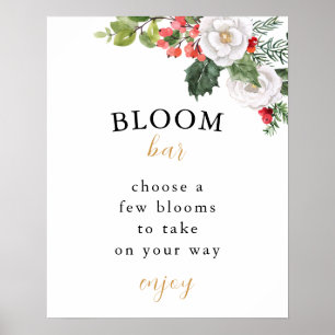 Poster Panneau de la fleur ou de la fleur de Noël