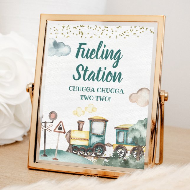 Poster Panneau de la gare routière d'anniversaire du trai (Créateur téléchargé)