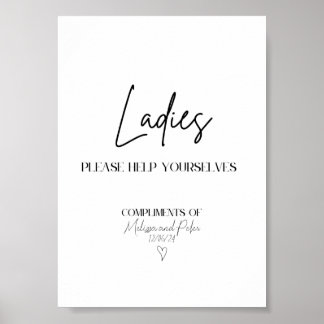 Poster Panneau de la salle de bain Mariage moderne pour d
